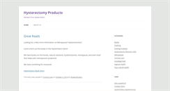 Desktop Screenshot of hysterectomyproducts.com